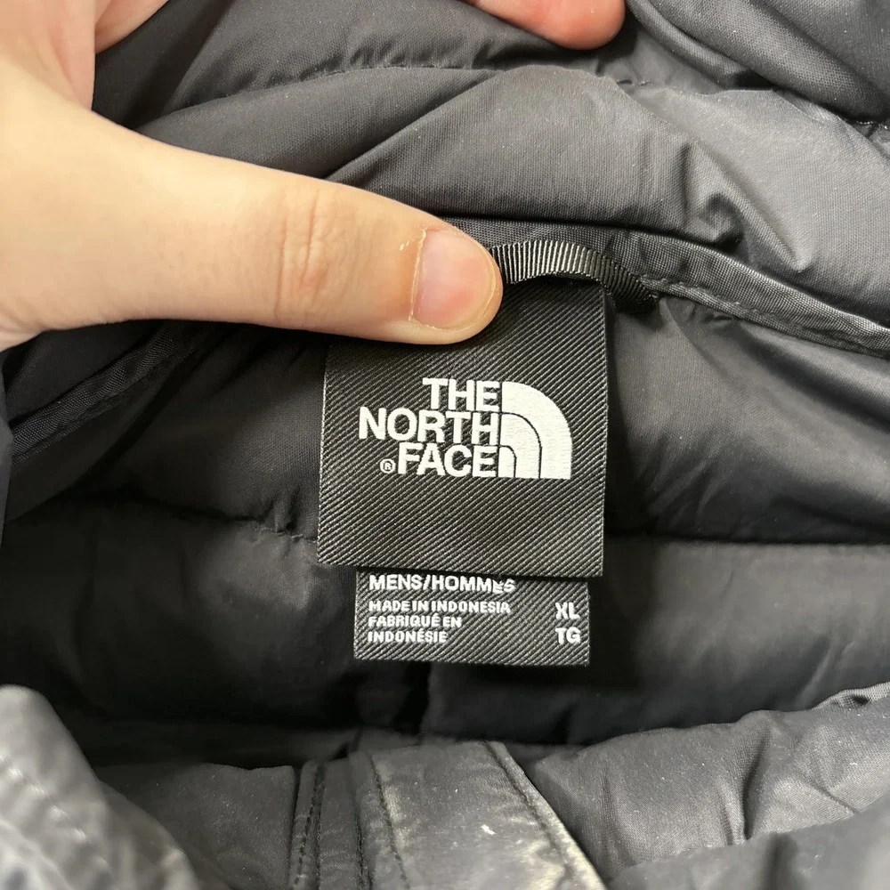 The North Face Stretch Down Vest Men Size XL Black 700 Fill Puffer Full Zip